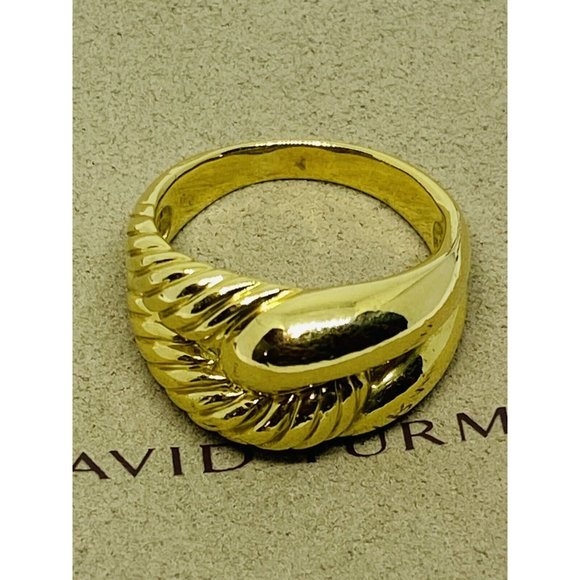 Rare David Yurman Labyrinth Solid 18K Yellow Gold Ring Size 8.75 SOLID 18k 750 - Picture 8 of 9